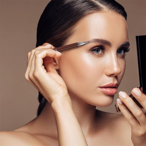 ⁦KASTWAVE 2 Pack Eyebrow Pencils, Ultra-Fine Waterproof Brow Pen, Waterproof, Sweat-Proof, Long-Lasting, Natural, No Dizzy Makeup, Natural Daily Look Perfect for Blondes & Dark Hair (Brown & Gray)⁩ - الصورة ⁦5⁩