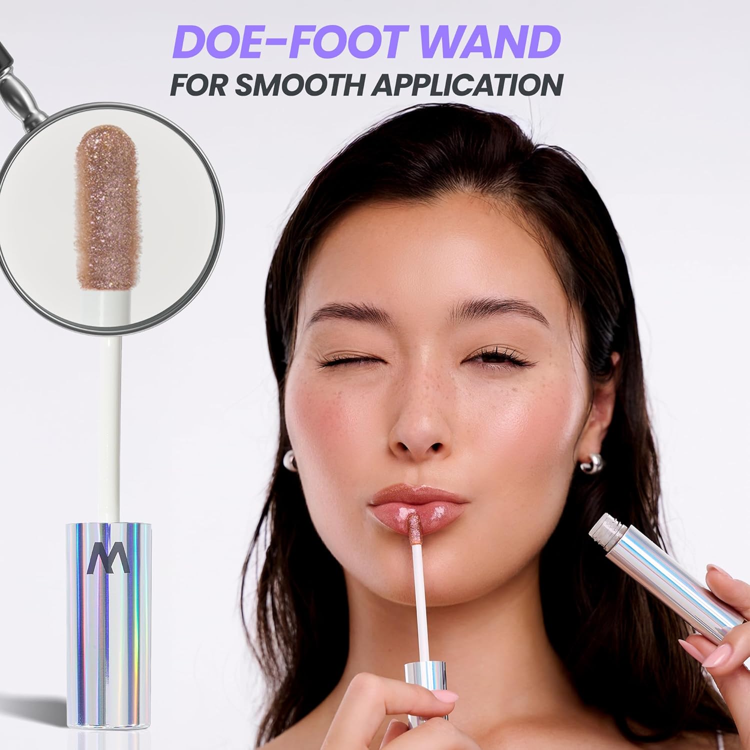 Wonderskin Wonder Blading Top Gloss - Gold Glitter Lip Gloss, Lip Make-up With Moisturizing and Shiny Finish (Gold Glitter) 4 Wonderskin Wonder Blading Top Gloss - Gold Glitter Lip Gloss, Lip Make-up With Moisturizing and Shiny Finish (Gold Glitter) - الصورة 4