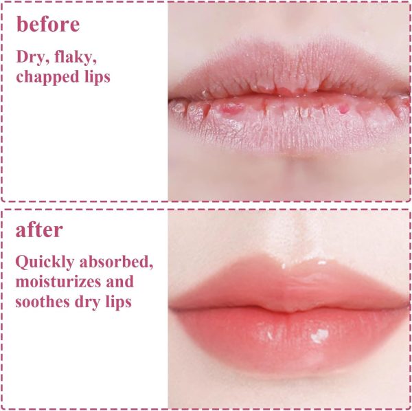 ⁦2 Pcs Summer Lip Butter Balm, Tinted Hydrating Lip Gloss Nourishing Lip Mask for Smooth, Soft, Non-Sticky Shine, Perfect for Dry Lips⁩ - الصورة ⁦5⁩