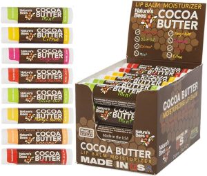 NATURE'S BEES 24 Pack Lip Balm, Natural Ingredient Bulk, Lip Care for Dry Cracked Lips, Made in USA, 8 Flavors, 0.15oz (4.2g)