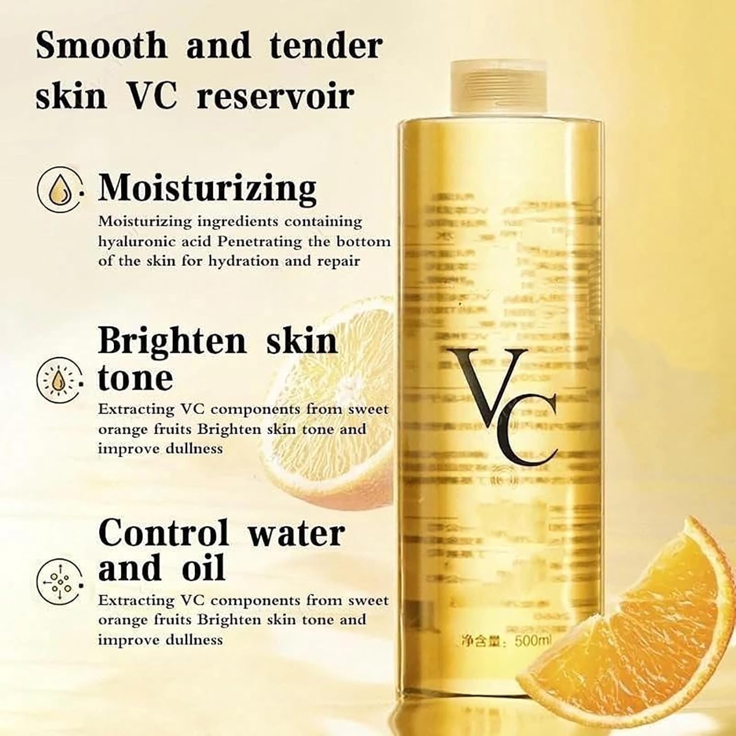 Vc Toner Intensive Brightening, Vitamin C Moisturizing Toner, Vc Toners, Refreshing Texture Easy To Absorb Leaving Skin Hydrated And Shiny (1PC) 5 Vc Toner Intensive Brightening, Vitamin C Moisturizing Toner, Vc Toners, Refreshing Texture Easy To Absorb Leaving Skin Hydrated And Shiny (1PC) - الصورة 5