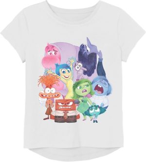 Disney girls Disney's Inside Out 2 Character Short Sleeve T-shirt Disney's Inside Out 2 Short Sleeve T-shirt - Girls 4-16 Sizes