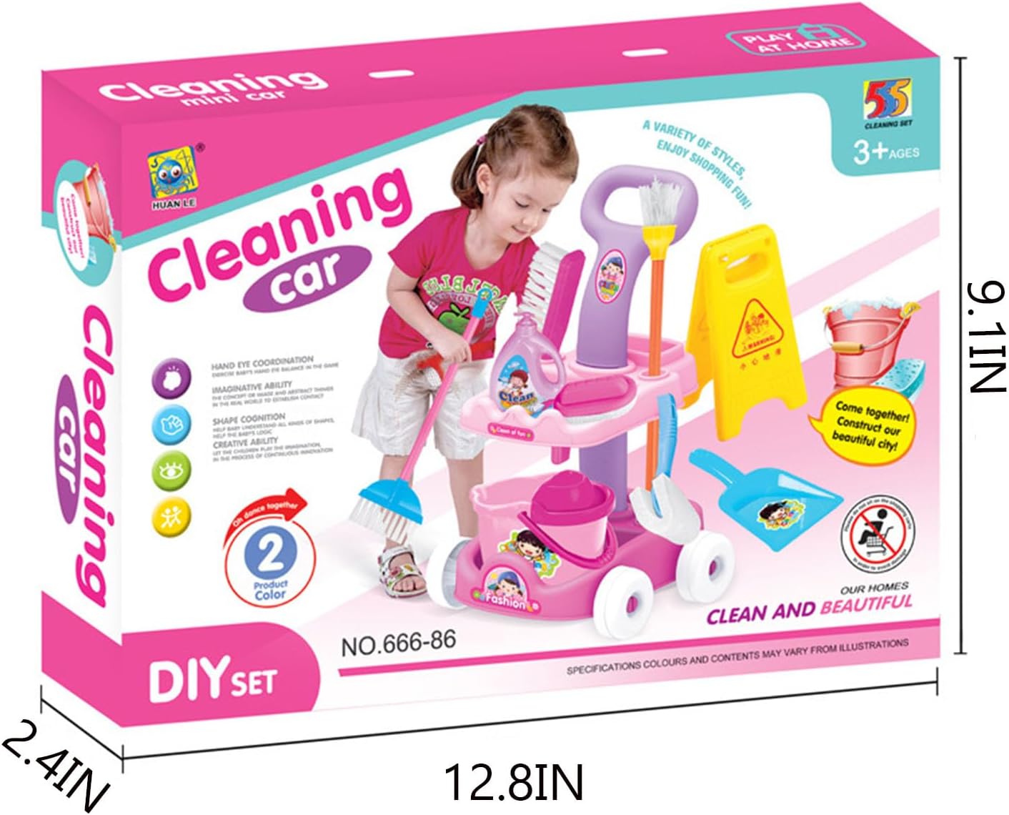 لعبة تنظيف على شكل سيارة للأطفال، ألعاب تنظيف منزل الأطفال للعب التظاهري، هدية عيد ميلاد للبنات والأولاد 3 لعبة تنظيف على شكل سيارة للأطفال، ألعاب تنظيف منزل الأطفال للعب التظاهري، هدية عيد ميلاد للبنات والأولاد - الصورة 3