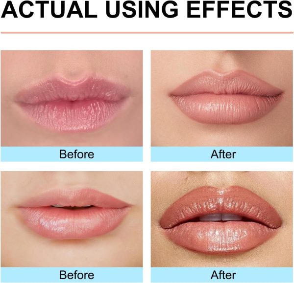 ⁦3Pcs Peel Off Lip Liner Stain,Matte Tattoo Peel Off Lip Liner,Long Lasting Waterproof Liquid Lip Liner & Stain⁩ - الصورة ⁦4⁩