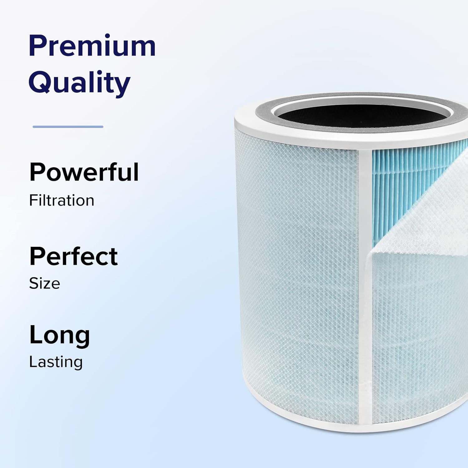 LEVOIT Core 400S Air Purifier Smoke Remover 4-in-1 Replacement Filter, Activated Carbon, Core400S-RF-SR (LRF-C401-BUS), 1 Pack, Blue 3 LEVOIT Core 400S Air Purifier Smoke Remover 4-in-1 Replacement Filter, Activated Carbon, Core400S-RF-SR (LRF-C401-BUS), 1 Pack, Blue - الصورة 3