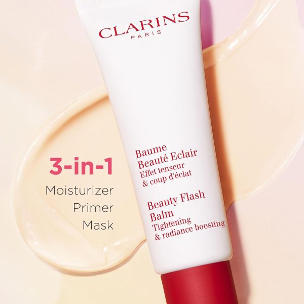 ⁦Clarins Beauty Flash Balm 50ml | Radiance Boosting Face Cream with Acerola & Prickly Pear Extracts | Instant Glow & Firming Treatment for Dull, Tired Skin⁩ - الصورة ⁦5⁩