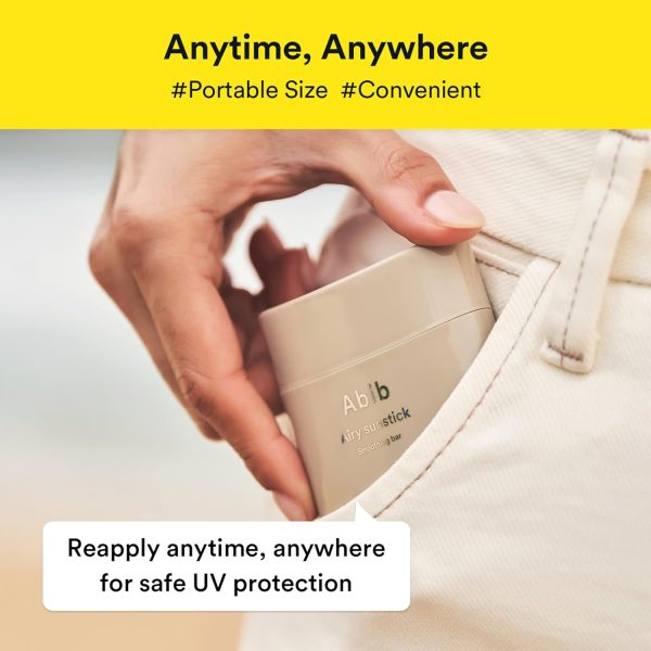 ⁦Abib Airy Sunstick Smoothing Bar SPF50 | Non-Sticky Matte Finish Sun Protection for Face and Body, Long-lasting Korean Sun Stick⁩ - الصورة ⁦4⁩