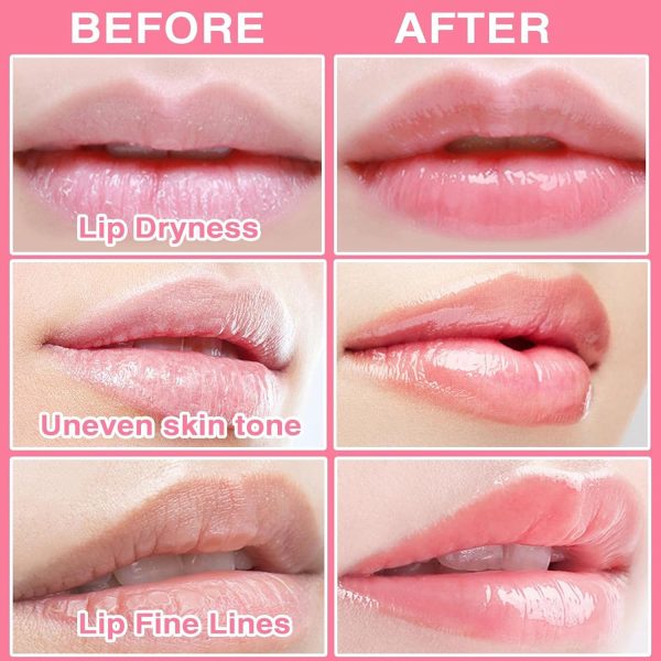 ⁦ALMEKAQUZ 30Pcs Moisturizing Collagen Crystal Lip Mask, Lip Care Gel Pads for Dry Lips, Lip Patches, Fade Lip Color, Remove Chapped Skin, Hydrating Your Lips (Pink)⁩ - الصورة ⁦7⁩
