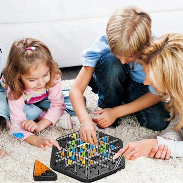 ⁦XICEN Chain Triangle Chess Game, Board Games for Family Night, Family Games for Kids and Adults, 2 to 4 Players, Interactive Brain Teaser⁩ - الصورة ⁦4⁩