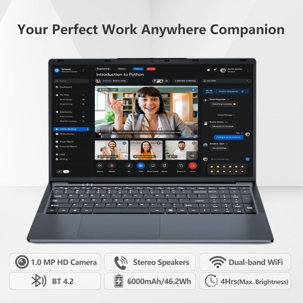 ⁦2025 17.3 Inch Laptop, 16GB DDR4 512GB SSD Gaming Laptop, Celeron N150 (4C/4T, Up to 3.6GHz) Laptop Computer, WiFi 5 BT 4.2, Backlit Keyboard, 6Hr Battery, USB 3.0, HDMI, Win 11 Pro Business Laptop⁩ - الصورة ⁦6⁩