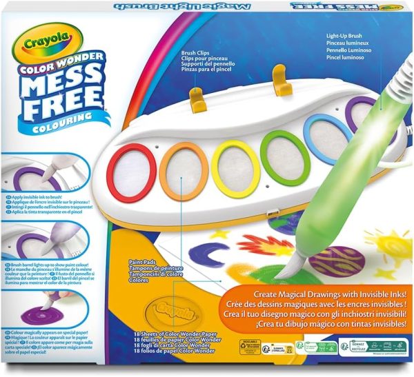 ⁦CRAYOLA - Color Wonder Magic Light Brush, Brush for Painting without Stains, Gift Idea for Children from 3 Years, International Version, 75-7131⁩ - الصورة ⁦3⁩