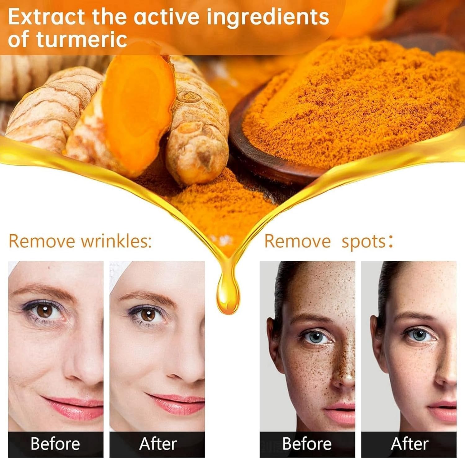 Kojic Acid Turmeric Oil, Turmeric Serum, Kojic Acid Face Serum, Moisturzing Serums,Helps Balance Skin,Smooth skin 2 Kojic Acid Turmeric Oil, Turmeric Serum, Kojic Acid Face Serum, Moisturzing Serums,Helps Balance Skin,Smooth skin - الصورة 2