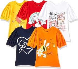 T2F Girls GLS-TSRT-27 T-Shirt (pack of 5)