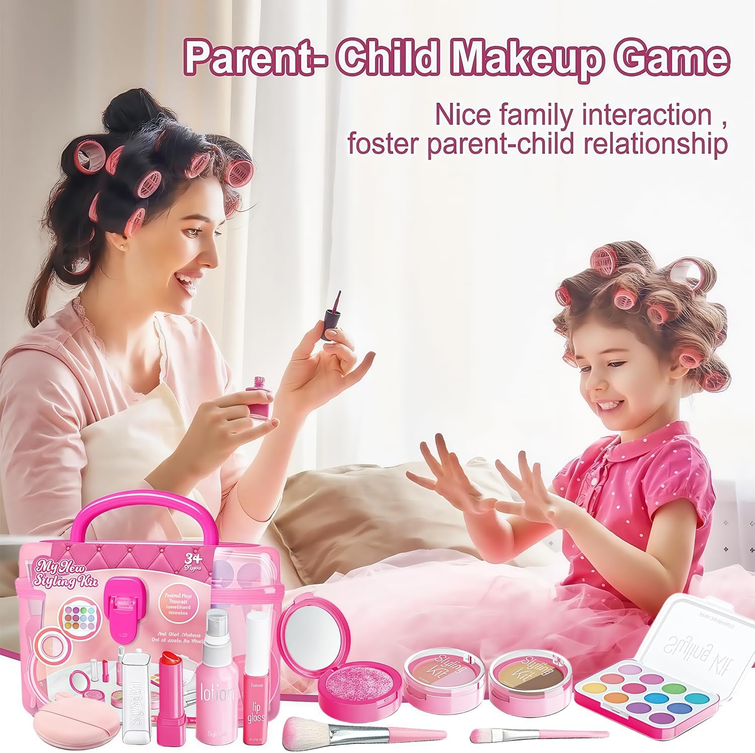 مجموعة مكياج للأطفال، مجموعة مستحضرات تجميل آمنة وقابلة للغسل للبنات الصغيرات، ألعاب مكياج للعب التظاهري، مجموعة مكياج للبنات بعمر 4-10 سنوات من بوم (ليست مكياج حقيقي) 7 مجموعة مكياج للأطفال، مجموعة مستحضرات تجميل آمنة وقابلة للغسل للبنات الصغيرات، ألعاب مكياج للعب التظاهري، مجموعة مكياج للبنات بعمر 4-10 سنوات من بوم (ليست مكياج حقيقي) - الصورة 7
