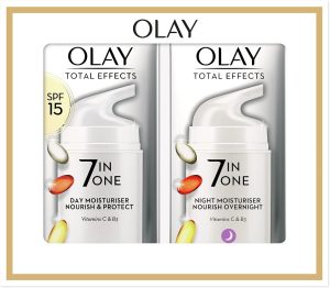 Olay Total Effects Anti-Ageing 7in1 Gift Set: Day Cream Moisturiser 37ml, Night Cream Firming Moisturiser 37ml