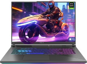 ASUS ROG Strix G18 Gaming Laptop, AMD Ryzen 9-9955HX, 32 GB DDR5 RAM, 2 TB PCIe SSD, 18" 2.5K (2560x1600) 240Hz Display, Nvidia G-Force RTX 5070, 4-Zone RGB Keyboard, W11 Pro, Eclipse Gray