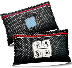 Paporich 2pcs 400g Car Silica Gel Dehumidifi Reusable, Portable Silica Gel Desiccant Packs, Rechargeable Desiccant, Moisture Absorbing Bag, for Car Interior & Wardrobes