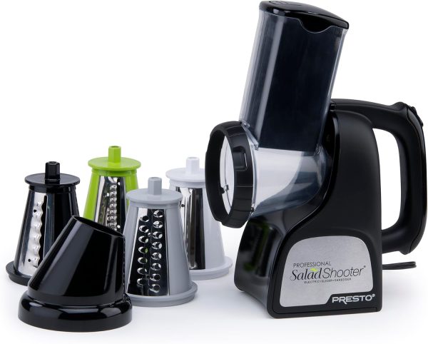 ⁦Presto 02970 Professional SaladShooter Electric Slicer/Shredder, Black,1 count⁩ - الصورة ⁦2⁩
