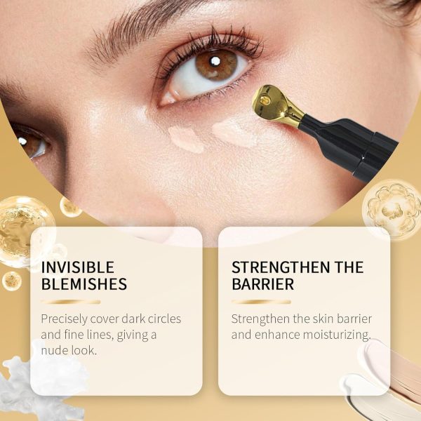 ⁦Eye Cream with SPF 41, Peach Color Corrector for Dark Circles, Luminous Tinted Under Eye Treatment, 1pc, Natural⁩ - الصورة ⁦2⁩
