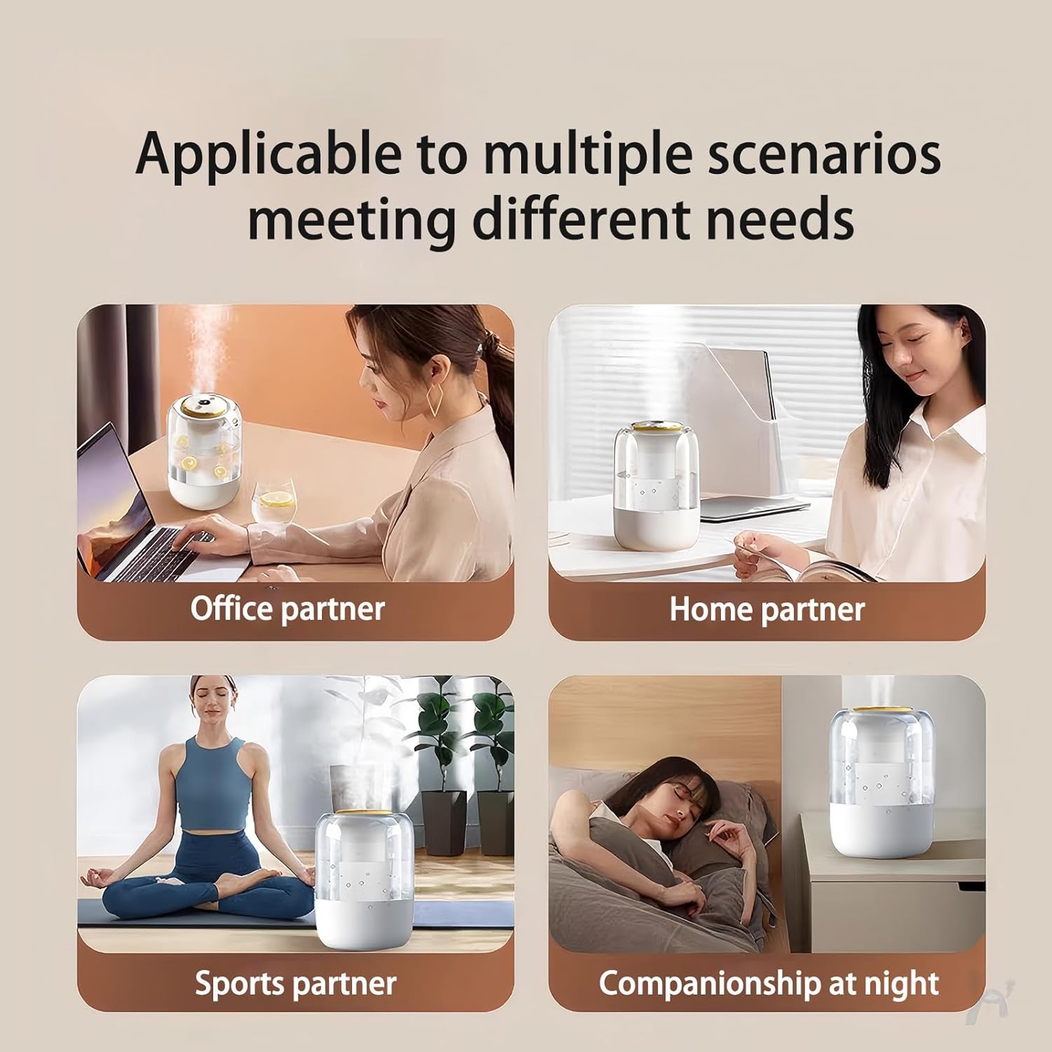 Lukione 2L Humidifiers for Bedroom with Night Light, Cool Mist Humidifier for Home, Quiet Operation with 360° Rotation- 2 Filter Sponge, USB Plug,for Home, Office, for 20-40 ㎡ 9 Lukione 2L Humidifiers for Bedroom with Night Light, Cool Mist Humidifier for Home, Quiet Operation with 360° Rotation- 2 Filter Sponge, USB Plug,for Home, Office, for 20-40 ㎡ - الصورة 9