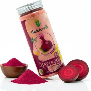 HerbtoniQ 100% Natural Beetroot Powder For Face Pack And Hair Pack (Beta Vulgaris) 150g