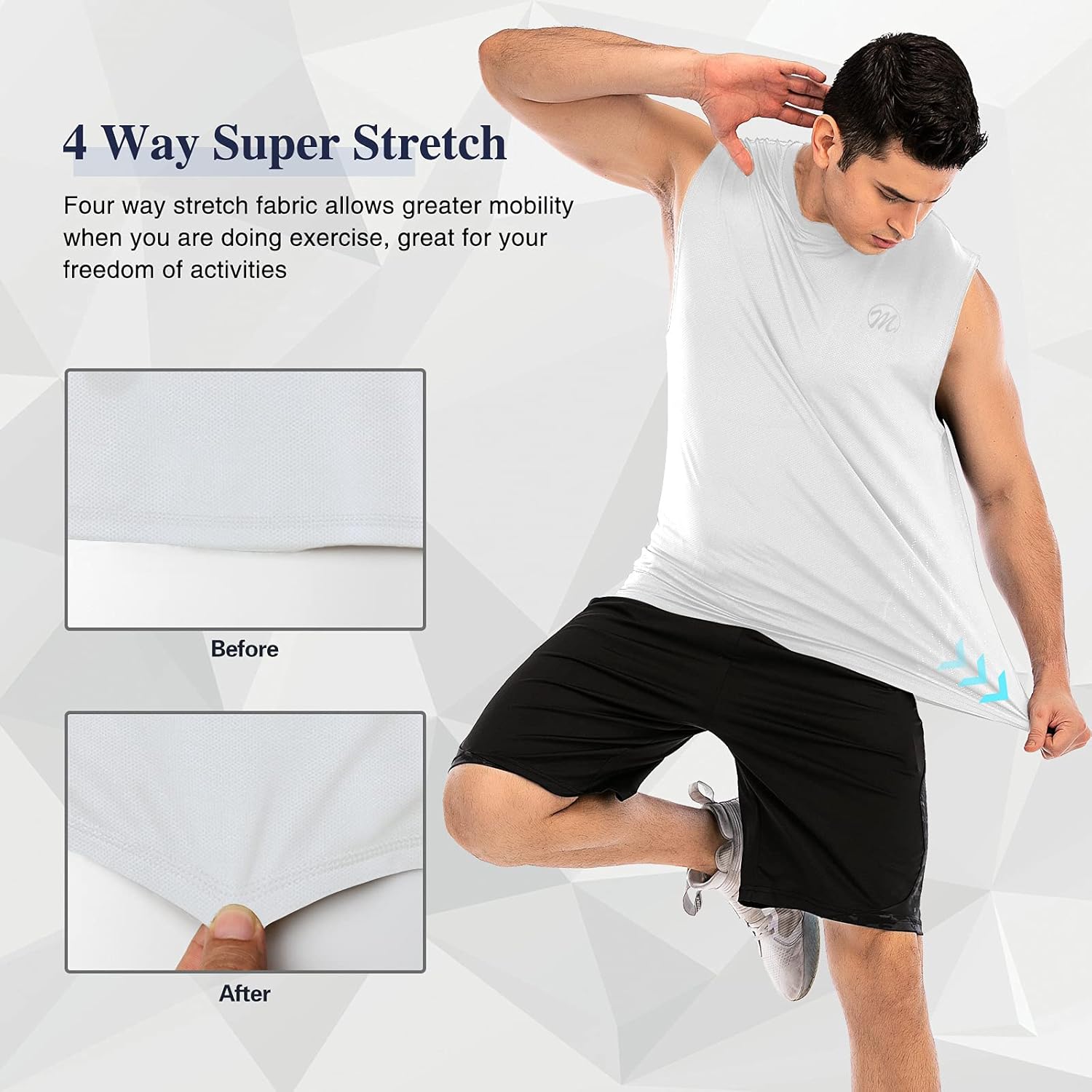 MEETWEE Sports Shirt Men's Running Shirt Short Sleeve Mesh Functional Shirt Breathable Quick-Drying Sports Gym Shirt Training Shirt for Men Summer 4 MEETWEE Sports Shirt Men's Running Shirt Short Sleeve Mesh Functional Shirt Breathable Quick-Drying Sports Gym Shirt Training Shirt for Men Summer - الصورة 4