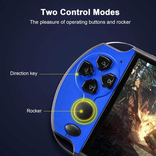 ⁦Morelian 5.1inch X7 Plus Video Game Console Handheld Game Players Double Rocker 8GB Memory Built in 1000 Games MP5 Game Controller⁩ - الصورة ⁦9⁩