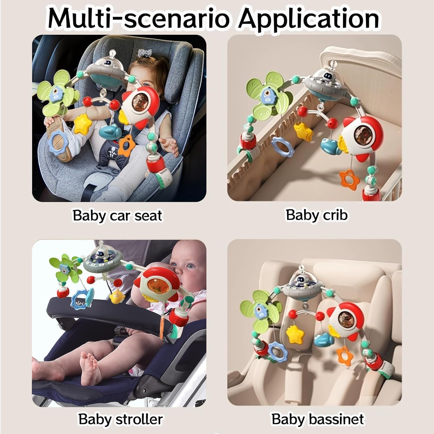 قوس ألعاب أطفال للسرير ومقعد السيارة من تيك هوم، مجموعة ألعاب للأطفال حديثي الولادة حتى 12 شهر تتضمن عضاضة تسنين وخشخيشة ومرآة وطاحونة هوائية وألعاب حسية، هدية تنموية للبنات والأولاد 7 قوس ألعاب أطفال للسرير ومقعد السيارة من تيك هوم، مجموعة ألعاب للأطفال حديثي الولادة حتى 12 شهر تتضمن عضاضة تسنين وخشخيشة ومرآة وطاحونة هوائية وألعاب حسية، هدية تنموية للبنات والأولاد - الصورة 7