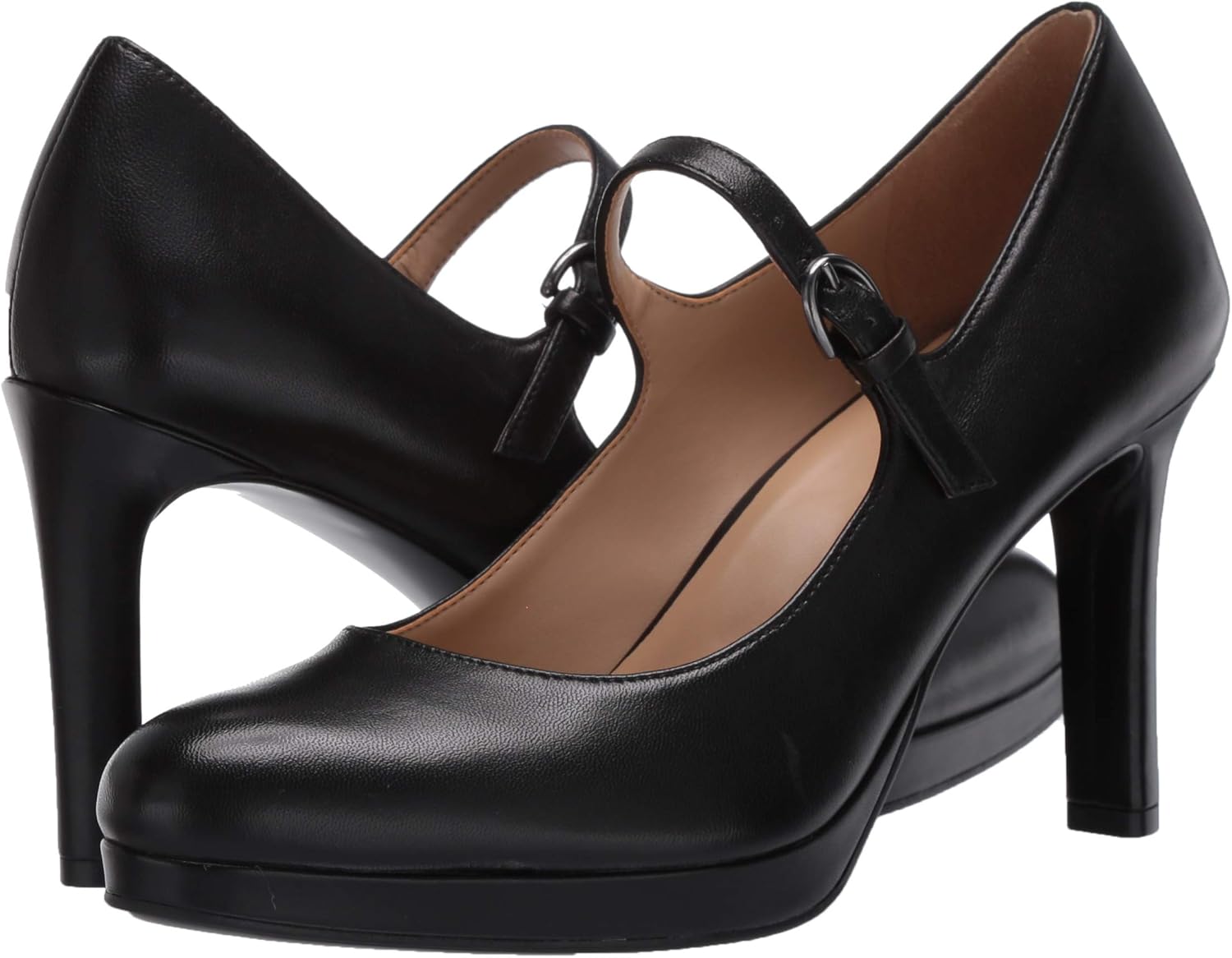 Naturalizer Women's Talissa Mary Janes Pump Black Leather 5, 35.5 EU 7 Naturalizer Women's Talissa Mary Janes Pump Black Leather 5, 35.5 EU - الصورة 7