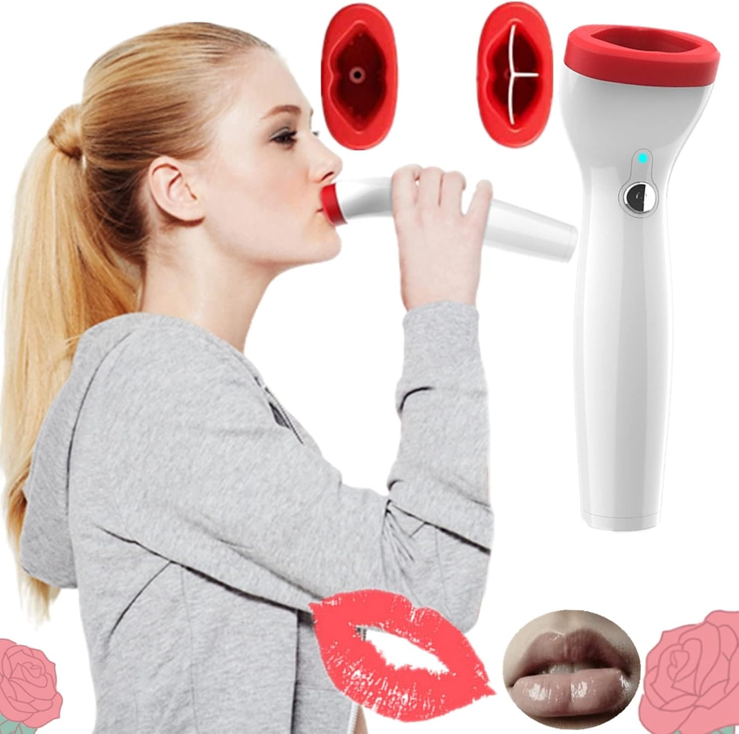 NALACAL 2023 New Women'S Electric Lip Plumper, The Best Lip Plumper Tool, Smooth Lip Wrinkles, Lip Tool Instrument Plumper For Women Girl, Usb Charging Lip Plumping Machine Lip Care Tool, Red 1 NALACAL 2023 New Women'S Electric Lip Plumper, The Best Lip Plumper Tool, Smooth Lip Wrinkles, Lip Tool Instrument Plumper For Women Girl, Usb Charging Lip Plumping Machine Lip Care Tool, Red