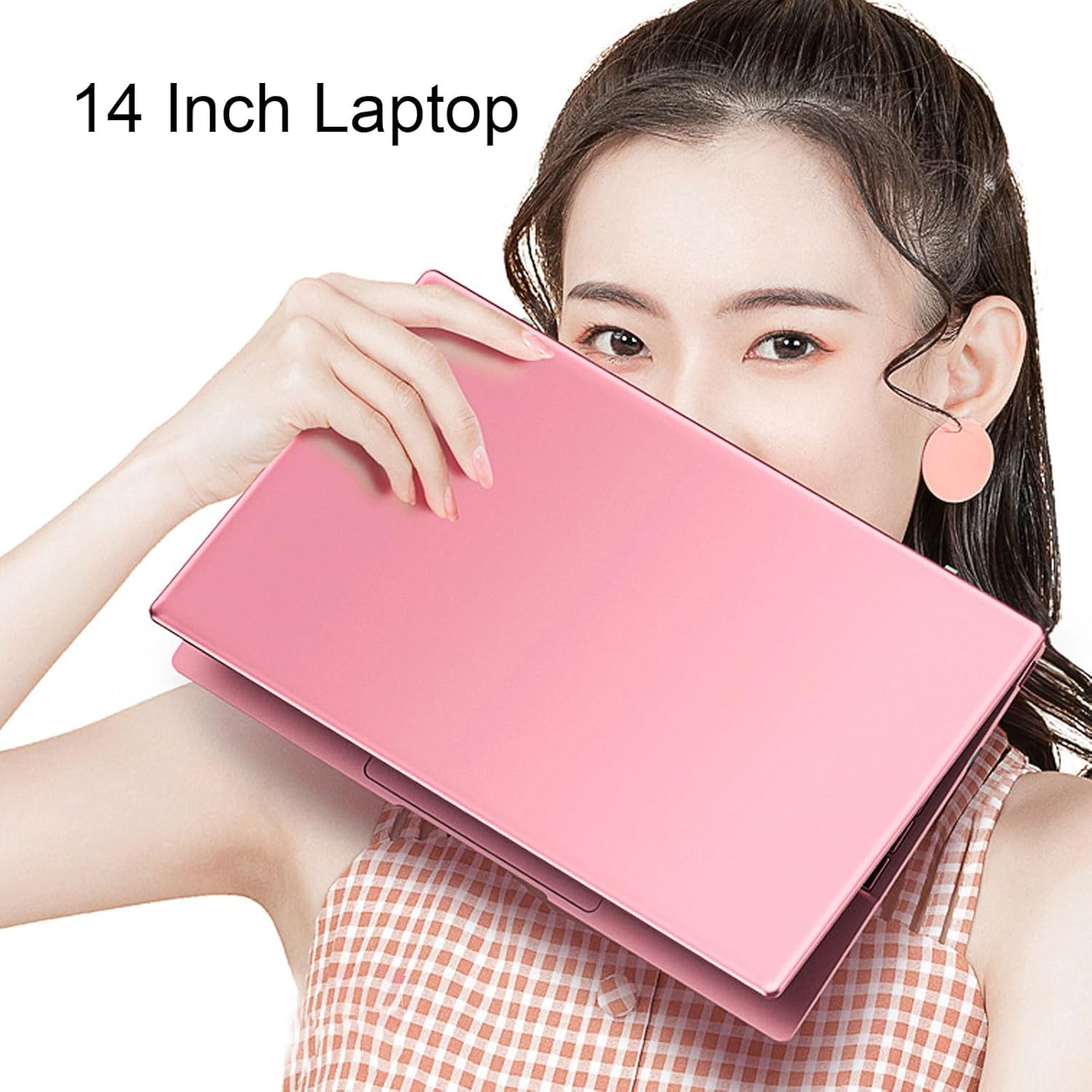 Pink Laptop, 100‑240V Aluminum Alloy IPS Display Laptop Computer Quad Core CPU for Home (8+128GB UK Plug) 5 Pink Laptop, 100‑240V Aluminum Alloy IPS Display Laptop Computer Quad Core CPU for Home (8+128GB UK Plug) - الصورة 5