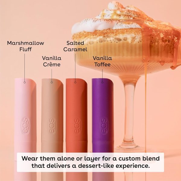 ⁦eos Flavor Lab Secret Menu Lip Balm Gift Set - 'Nilla Milkshake, Limited-Edition, Moisturizing, Hydrating, Dry Lips, Variety Pack, 0.14 oz, 4-Pack⁩ - الصورة ⁦3⁩