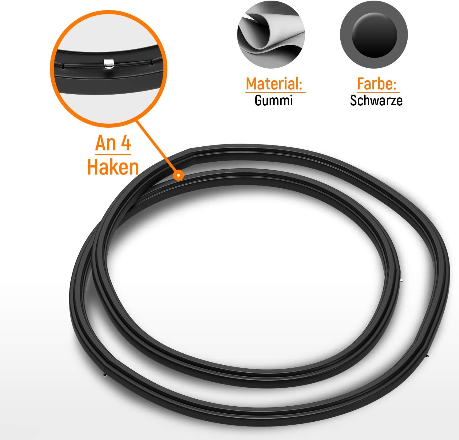 Door Seal Replacement for Ariston C00081579 Rubber Seal Door Rubber Oven Seal All-round with 4 Hooks Oven Door Seal Frame Seal Accessories for Oven/Oven/Cooker 3 Door Seal Replacement for Ariston C00081579 Rubber Seal Door Rubber Oven Seal All-round with 4 Hooks Oven Door Seal Frame Seal Accessories for Oven/Oven/Cooker - الصورة 3