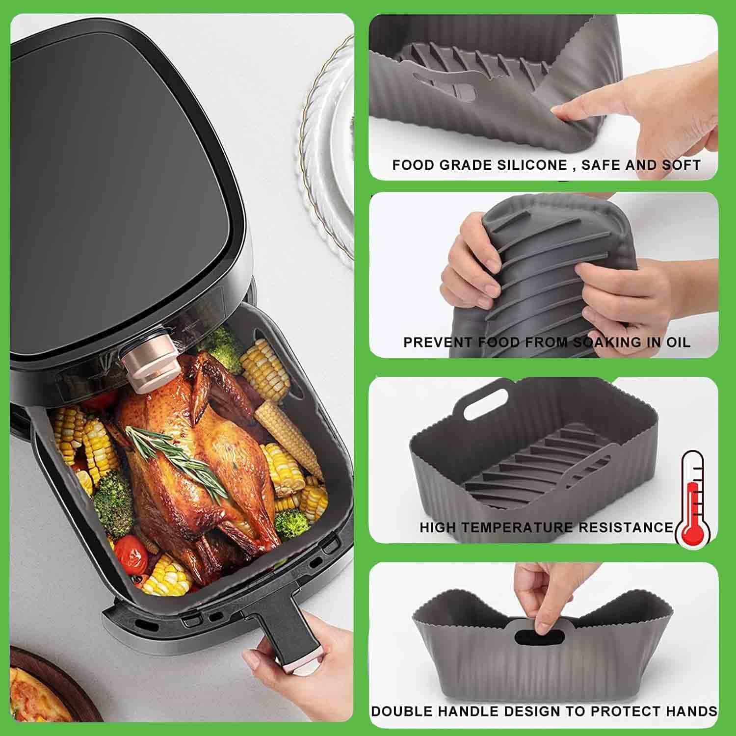 بطانات سلة مقلاة هوائية غير لاصقة من اديتيو لنينجا SL400UK AF300UK AF400UK AF400UK ، بطانات سيليكون قابلة لاعادة الاستخدام لنينجا فودي 5 بطانات سلة مقلاة هوائية غير لاصقة من اديتيو لنينجا SL400UK AF300UK AF400UK AF400UK ، بطانات سيليكون قابلة لاعادة الاستخدام لنينجا فودي - الصورة 5