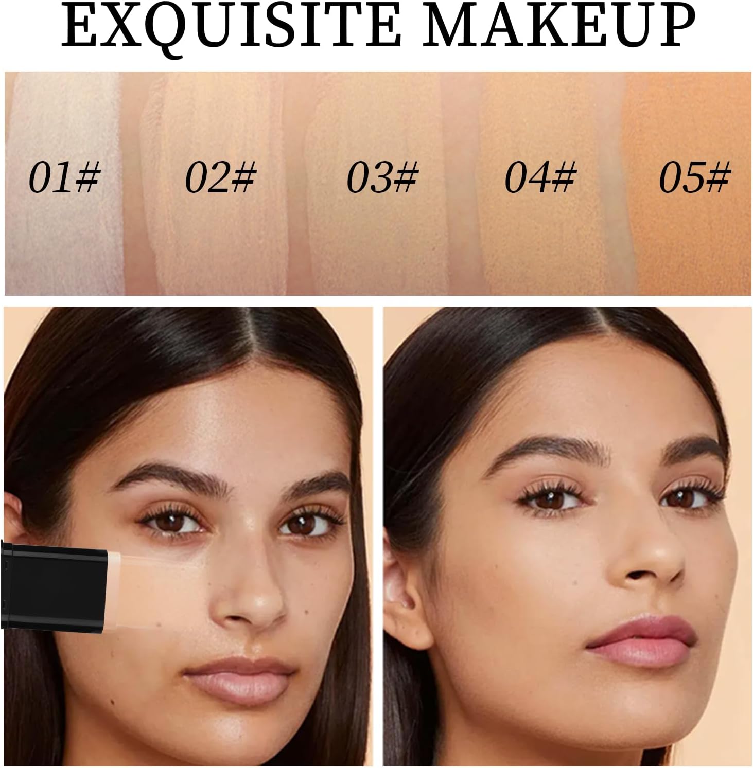 O'CHEAL Face Foundation Contour Line Stick Durable Light Brightening Stick Flaw Contouring Face Concealer Beauty Make-Up 15g 02#Natural 6 O'CHEAL Face Foundation Contour Line Stick Durable Light Brightening Stick Flaw Contouring Face Concealer Beauty Make-Up 15g 02#Natural - الصورة 6