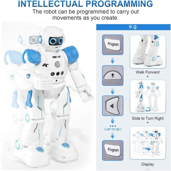 ⁦Arabest RC Robot for Kids - Rechargeable Intelligent Programmable Robot With Infrared Controller, Remote Control, Gesture Sensing, Interactive Walking, Singing and Dancing⁩ - الصورة ⁦4⁩