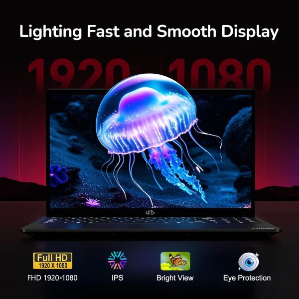 ⁦nimo 15.6" IPS FHD-Gaming-Laptop, 8 Cores AMD Ryzen 7 6800H 32GB DDR5 RAM 1TB SSD (Beat Intel i7-12700H, Up to 4.7GHz) AMD Radeon 680M GPU-Computer with 100W GaN Type-C Backlit Keyboard Fingerprint⁩ - الصورة ⁦3⁩