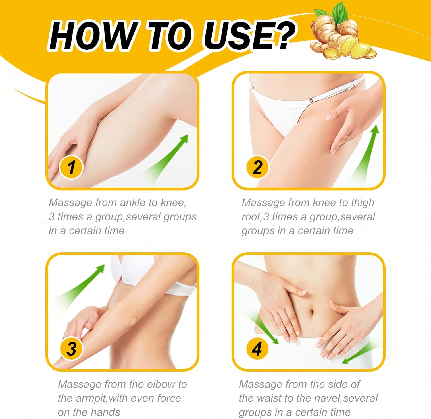 RTBYUE Ginger Slimming Cream - Hot Fat Burning Weight Loss Full Body Anti-Cellulite Cream for Belly, Perfect for Cellulite, Soothing, Relaxing, Tightening 5 RTBYUE Ginger Slimming Cream - Hot Fat Burning Weight Loss Full Body Anti-Cellulite Cream for Belly, Perfect for Cellulite, Soothing, Relaxing, Tightening - الصورة 5