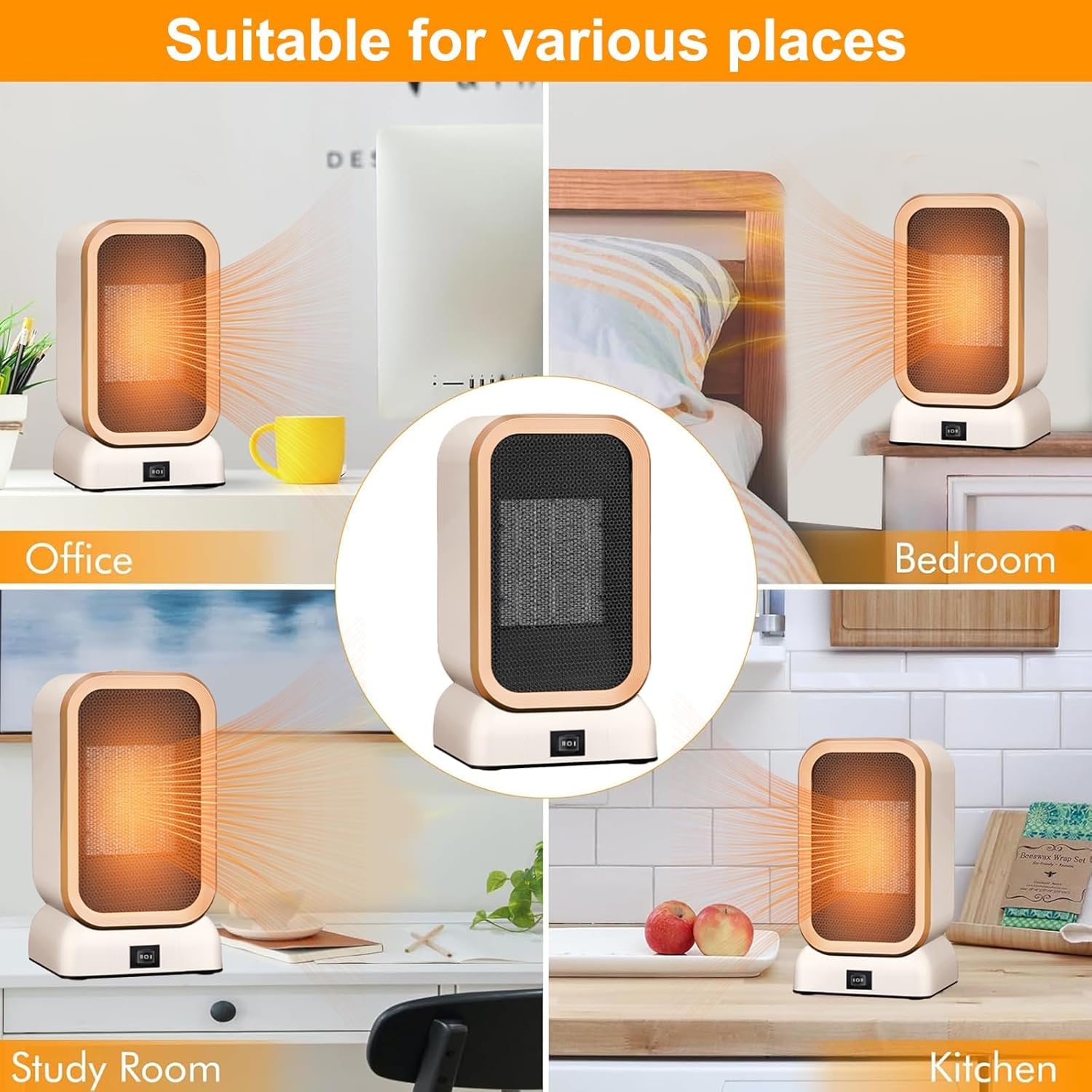 مدفاة كهربائية للاماكن الداخلية من نالاكال، تستخدم 1000 واط امنة وموفرة للطاقة، حماية من الانقلاب والحماية من الحرارة الزائدة، سخانات صغيرة محمولة بسرعتين للمكتب وغرفة النوم 4 مدفاة كهربائية للاماكن الداخلية من نالاكال، تستخدم 1000 واط امنة وموفرة للطاقة، حماية من الانقلاب والحماية من الحرارة الزائدة، سخانات صغيرة محمولة بسرعتين للمكتب وغرفة النوم - الصورة 4