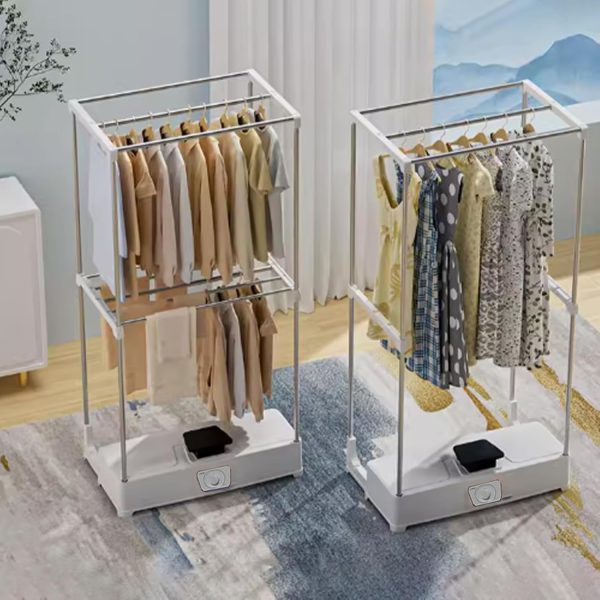 ⁦1000W Portable Electric Clothes Dryer, Apartment, Dormitory can be used, 430L, 2 Layer Large Capacity, with Drying Bag, RV-Quick Mini Clothes Dryer, suitable for light clothes, underwear⁩ - الصورة ⁦2⁩