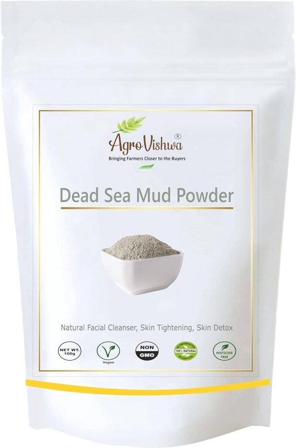 Agrovishwa 100% Natural Dead Sea Mud Powder For Face, Body & Hair powder - 100g