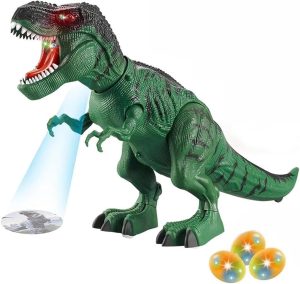 Children's Electric Dinosaur Toys, Electric Walking Dinosaurs Toys for Kids 2-4 3-5 Years with 3D Eye Shaking Head &Roaring Sounds for Boys and Girls & Toddlers Birthday Gifts (Green)