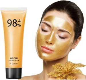 POSICHE Golden Peel Off Mask 80g, Blackhead and Whitehead Deep Cleansing Power, Skin Firming and Rejuvenation, Smooth and Silky Texture, Skin Detoxification, Anti-Aging, Spa-like Skincare Experience