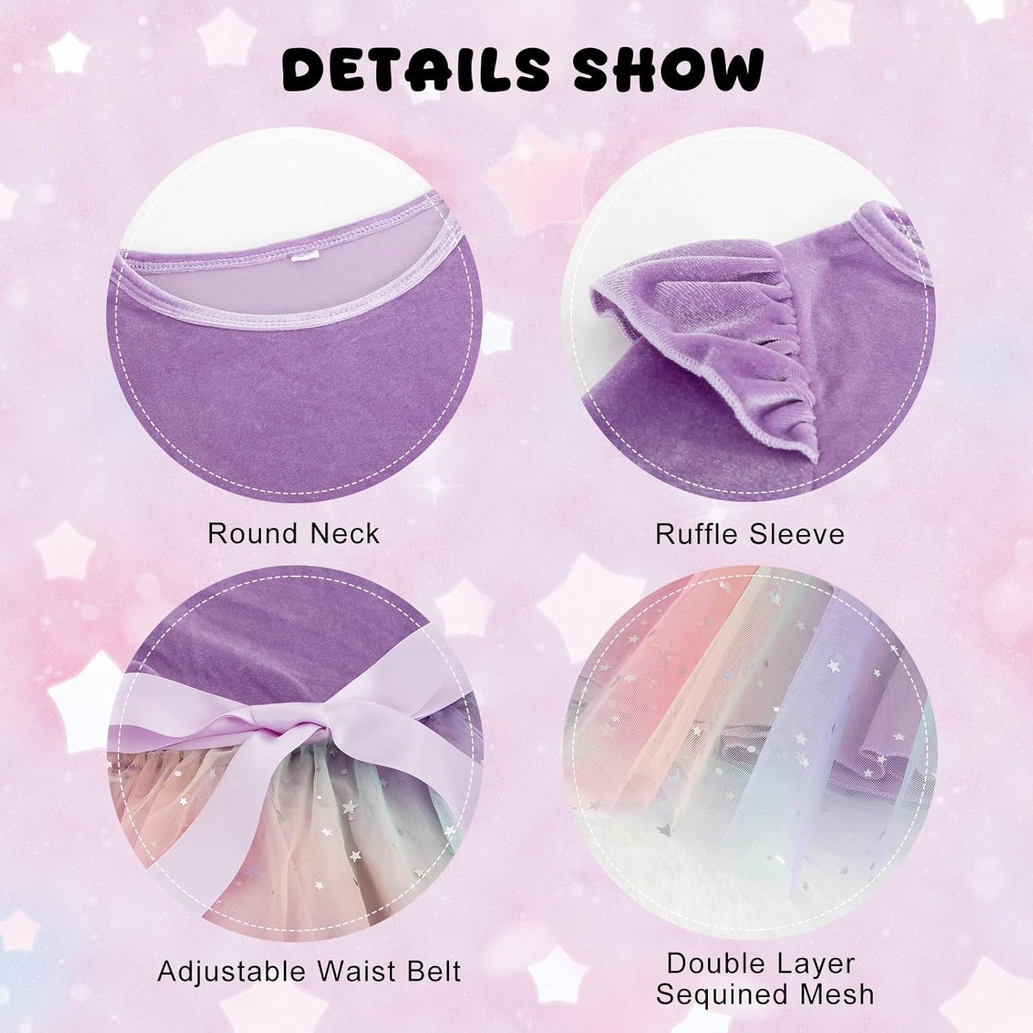 Seanrui Toddler Girls Christmas Dress Long Sleeve Ruffle Velvet Tutu Fall Winter Holiday Party Princess Dresses 1-6T 6 Seanrui Toddler Girls Christmas Dress Long Sleeve Ruffle Velvet Tutu Fall Winter Holiday Party Princess Dresses 1-6T - الصورة 6