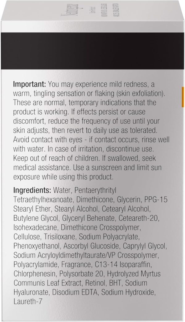 ⁦Neutrogena Retinol + Vitamin C Correcting Cream, Rapid Tone Repair Face & Neck Cream with Hyaluronic Acid for Dark Spots, Fine Lines & Wrinkles, 1.7 oz⁩ - الصورة ⁦7⁩