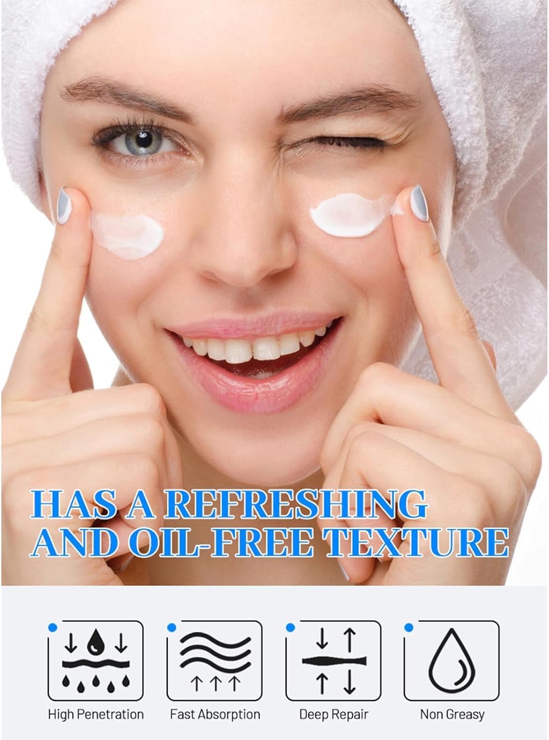 Azonee Hyaluronic Acid Cream for Women, Korean Skincare, Nourishing Moisturizer, Non-Greasy and Fast-Absorbing Ceramide Cream, Hydrates and Smoothes Very Dry Skin 3 Azonee Hyaluronic Acid Cream for Women, Korean Skincare, Nourishing Moisturizer, Non-Greasy and Fast-Absorbing Ceramide Cream, Hydrates and Smoothes Very Dry Skin - الصورة 3