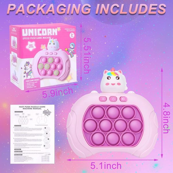 ⁦Fast Push Pop Bubble Game, Handheld Game Quick Push Sensory Toys Puzzle Game, Fidget Game for Kids and Adults, Light-Up Pop Game, Fun Party Favors and Birthday Gift for Boys and Girls⁩ - الصورة ⁦7⁩