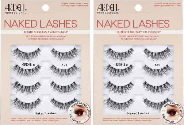 Ardell Strip Lashes Naked Lashes #424, 4 Pairs x 2-Pack