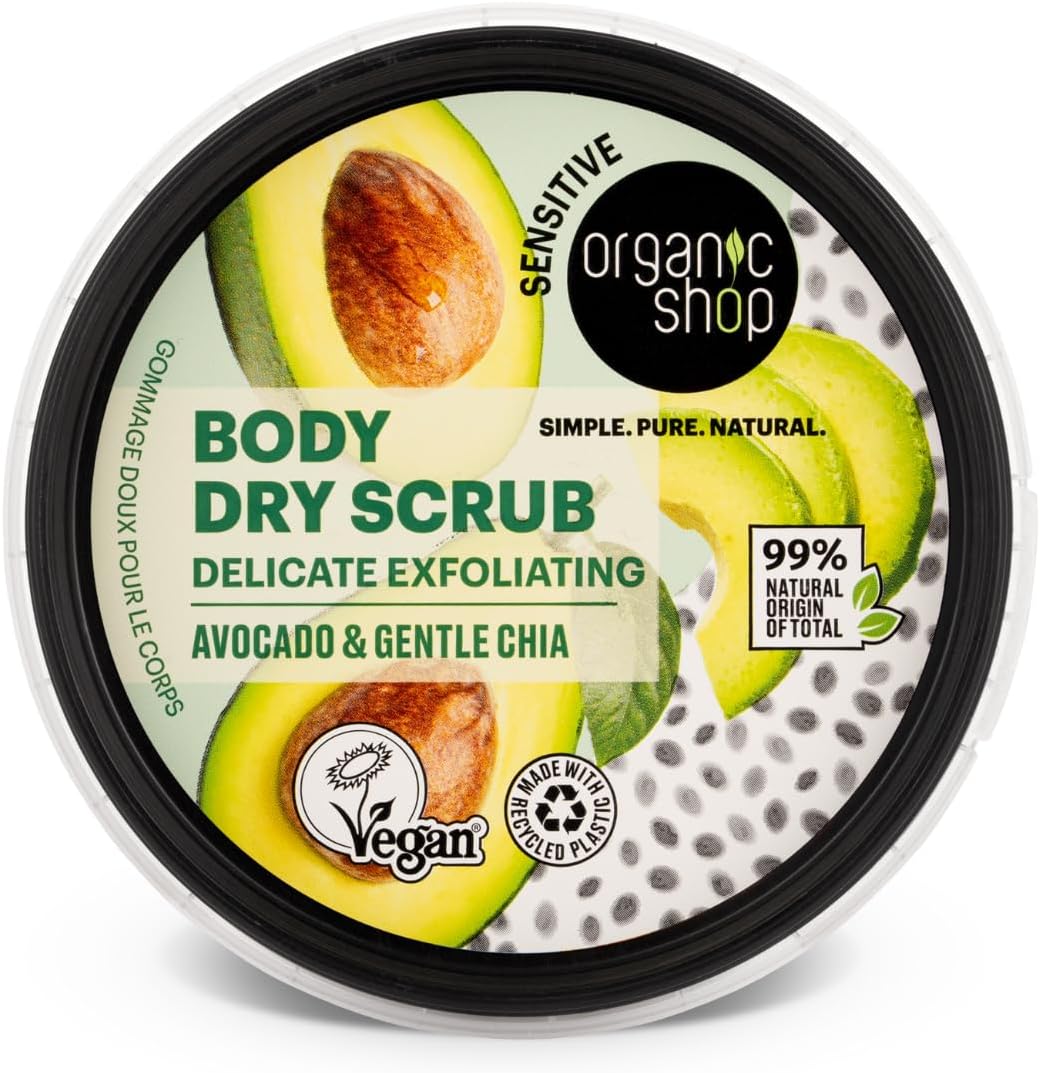 Organic Shop Delicate Exfoliating Dry Body Scrub, Avocado and Chia, 250 ml 2 Organic Shop Delicate Exfoliating Dry Body Scrub, Avocado and Chia, 250 ml - الصورة 2