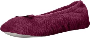 isotoner Women's Moisture Wicking and Suede Sole for Comfort Ballet Flat